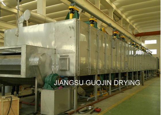 Proceso de Mesh Belt Dryer For Foodstuff del transportador de 5.5KW 25M2