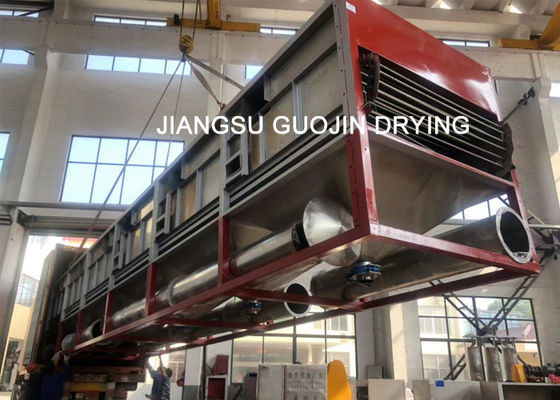 1.6x12Meter transportador de una sola capa Mesh Belt Dryer For Dyestuff/pigmento