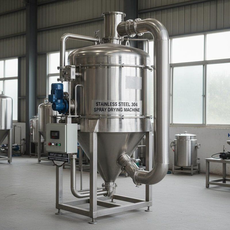 Máquina de secado por rocío de acero inoxidable 304 Diámetro máximo de rocío 4700 mm Temperatura de salida de 80 a 90 grados Adecuado para la eliminación de humedad